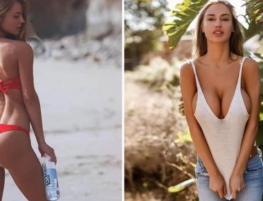 Charlie Riina: Ερωτικά Χριστούγεννα με αποκαλυπτικό μπικίνι στο Μαλιμπού (φώτο)